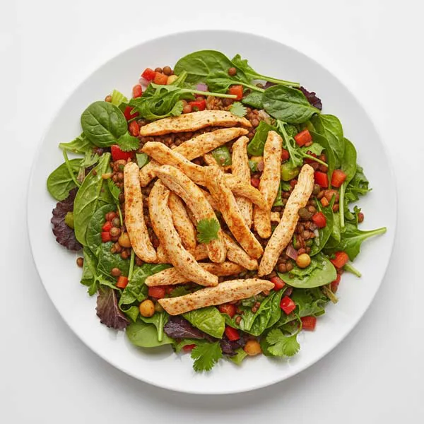 Paprika Gulf Chicken Lentil And Chickpea Salad